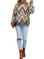 Damski Sweter z Geometrycznym Wzorem