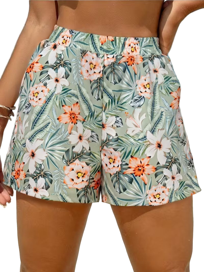 Damskie Szorty z Wysokim Stanem i Nadrukiem