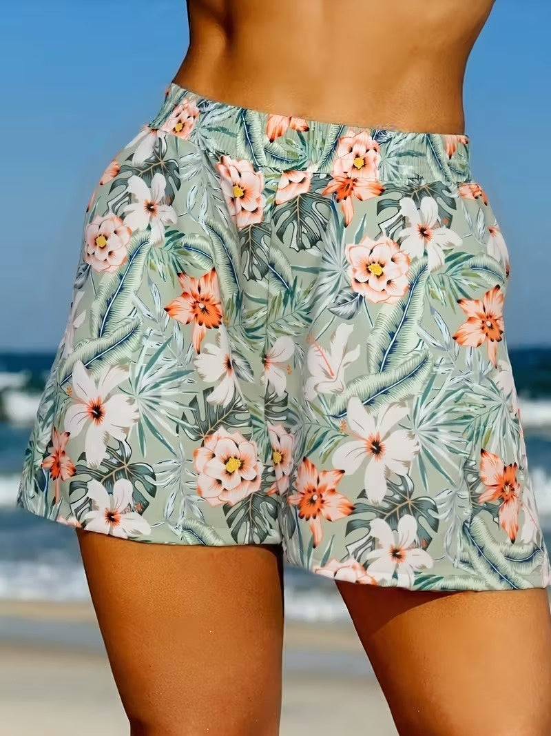 Damskie Szorty z Wysokim Stanem i Nadrukiem