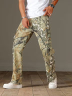 Męskie Spodnie Cargo z Prostą Nogawką