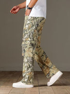 Męskie Spodnie Cargo z Prostą Nogawką