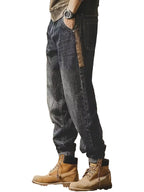 Męskie Spodnie z Prostą Nogawką i Lampasami