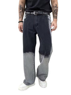 Męskie Spodnie z Szeroką Nogawką w Dwóch Odcieniach