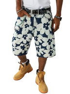 Męskie Szorty w Szerokim Kroju z Wzorem Kwiatowym