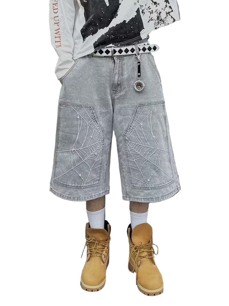 Męskie Szorty z Wzorem Pajęczyny
