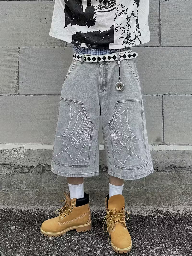 Męskie Szorty z Wzorem Pajęczyny